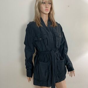 Free People Black Utility Jacket